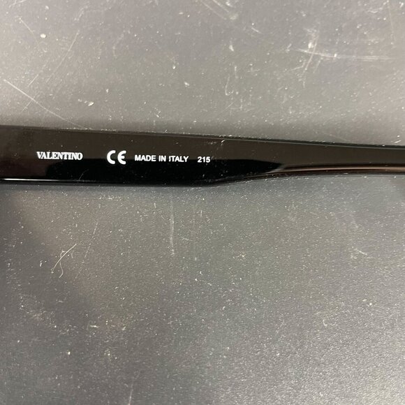 Valentino Gradient Oversize Black Acetate Sunglasses Silver Tone Rockstuds V724S - Picture 7 of 11